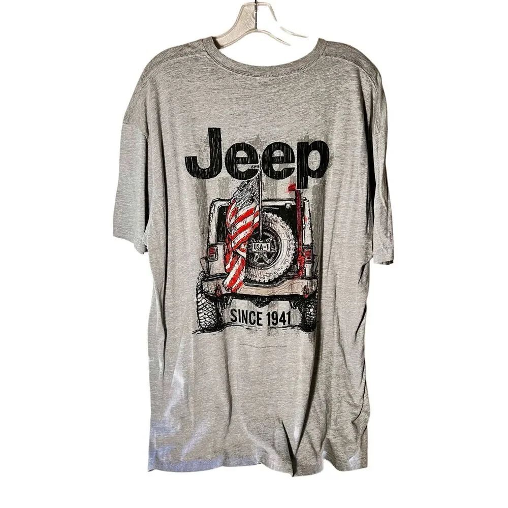 Jeep "USA-1" T-Shirt Heather Gray Size XXL